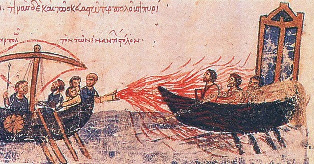 Fuego Valyrio inspiración bizantina