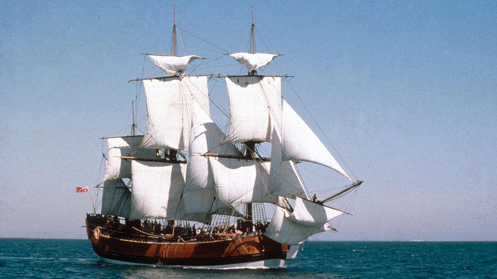 Réplica del Endeavour, el barco del Capitán Cook
