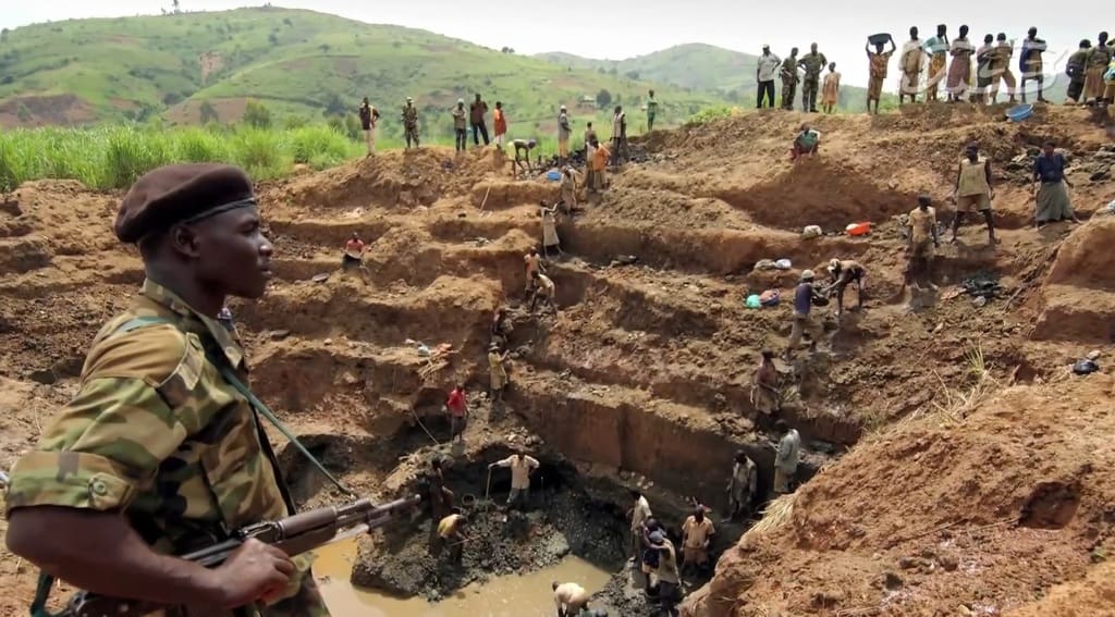 Mina de oro en el Congo