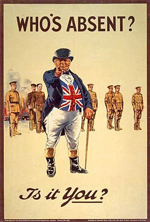 Poster reclutamiento inglés de 1915