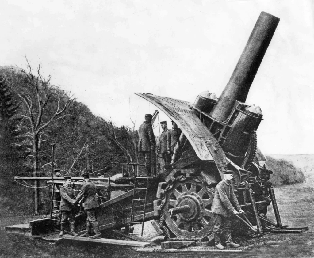 Cañón Big Bertha, uno de los avances bélicos de la Primera Guerra Mundial