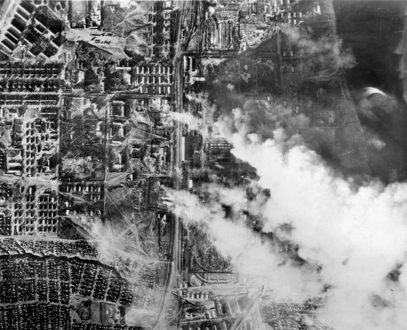 La ciudad de Stalingrado Bombardeada