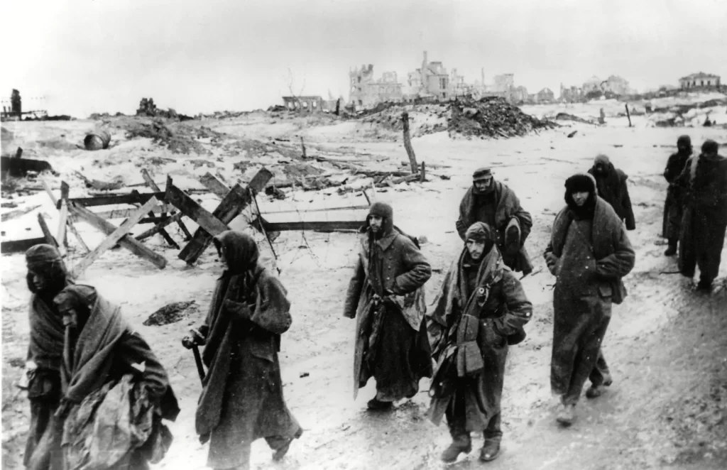 Alemanes capturados en Stalingrado